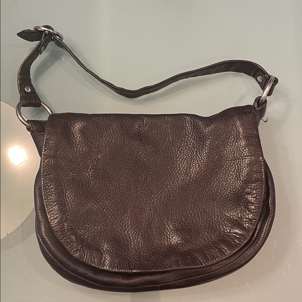 Coach Dark Brown Leather Shoulder Bag